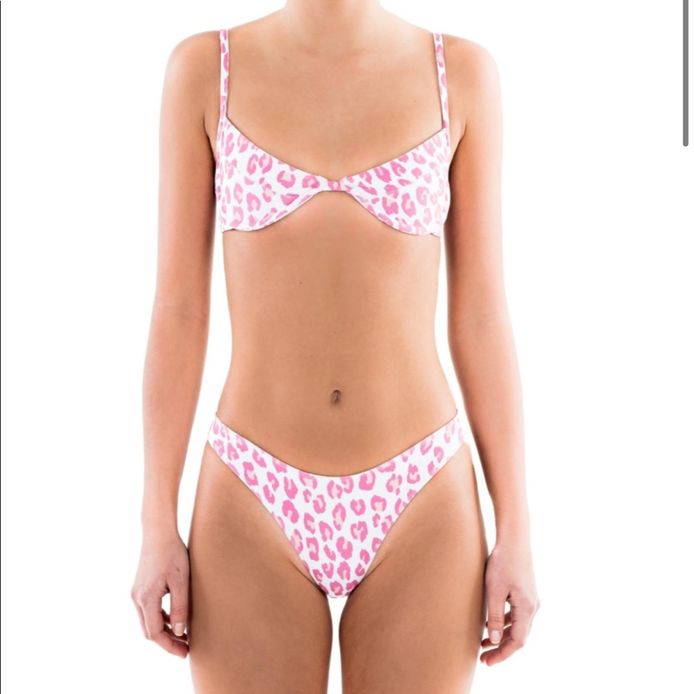 Bambia Leopard Pink Belle Bikini Top and Elle Bikini Bottoms